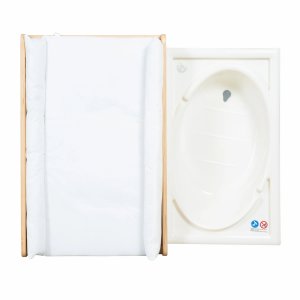 Table à langer avec baignoire baby pool et matelas à langer blanc Roba