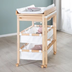 Table à langer avec baignoire baby pool et matelas à langer blanc Roba