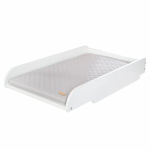 Plan à langer blanc avec matelas taupe Roba