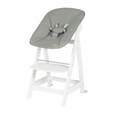 Chaise haute évolutive 2en1 born up blanc stone steppé