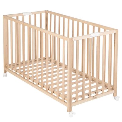 Lit pliant enfant fold up 60x120 cm bois naturel