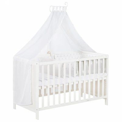 Lit bébé multifonction 60 x 120 cm blanc