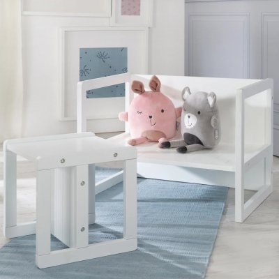 Banc enfant 2 en 1 blanc