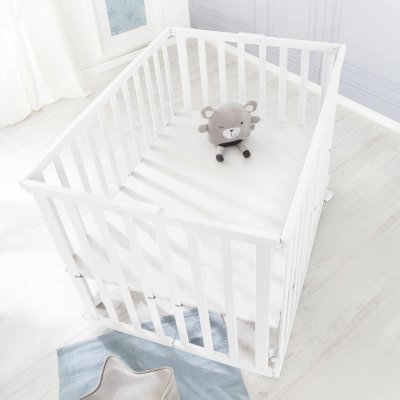 Parc bébé pliable 74 x 100 cm blanc