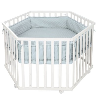 Tapis de parc bébé hexagonal bleu clair