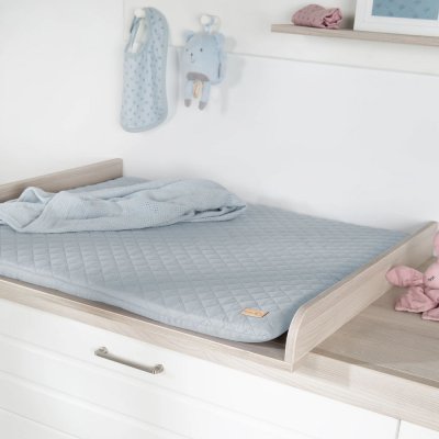 Matelas à langer 85 x 75 cm bleu clair/ciel