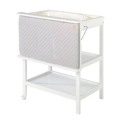 Table à langer pliable avec baignoire baby pool et matelas à langer roba style gris