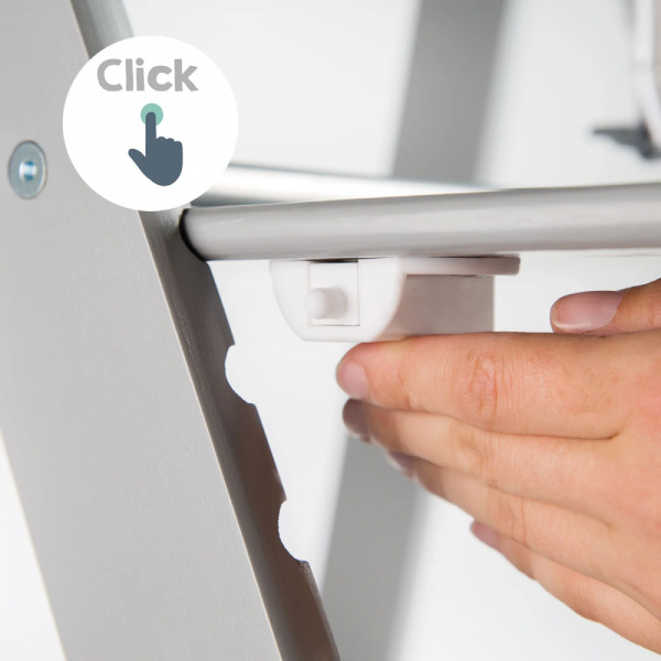 Chaise haute évolutive sit up click bois taupe laqué Roba