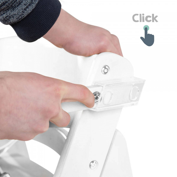 Chaise haute évolutive sit up click & fun bois blanc Roba