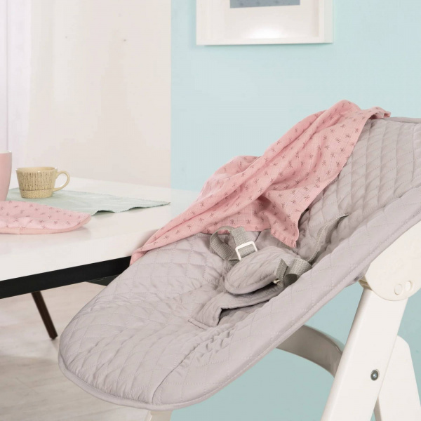 Chaise haute évolutive 2en1 born up blanc stone steppé Roba