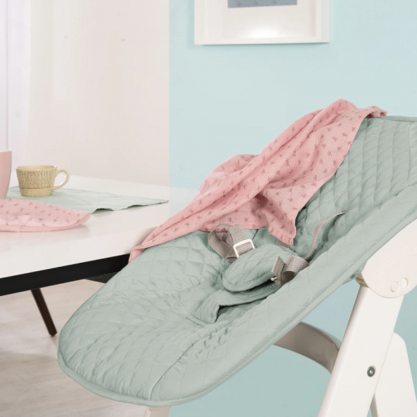 Chaise haute évolutive 2en1 born up blanc stone steppé Roba