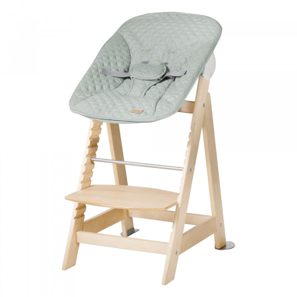 Chaise haute évolutive 2en1 born up naturel vert givré Roba