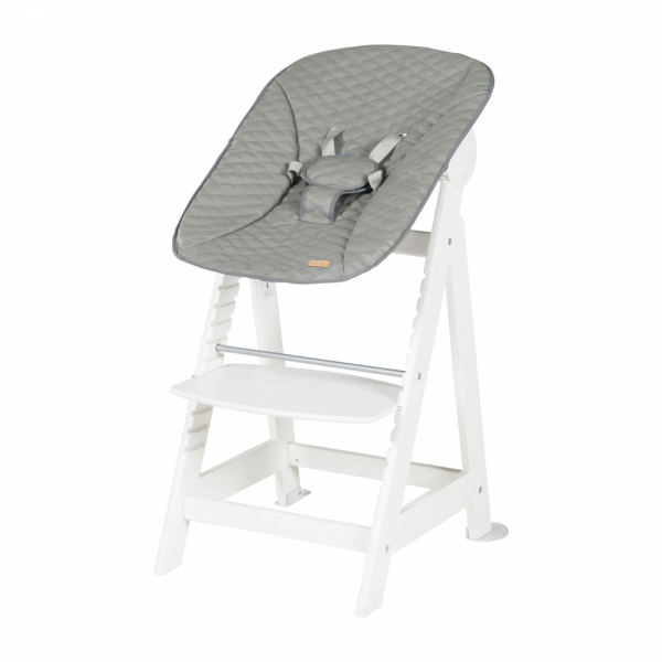 Chaise haute évolutive 2en1 born up blanc stone steppé Roba