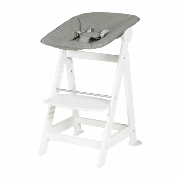 Chaise haute évolutive 2en1 born up blanc stone steppé Roba