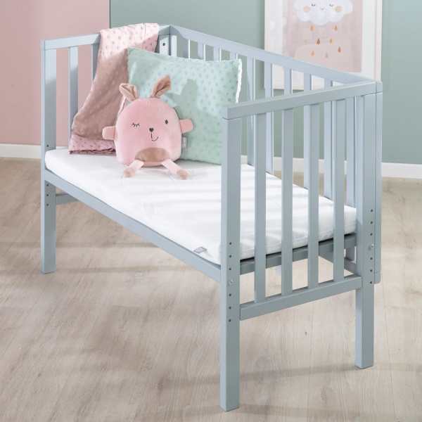 Berceau cododo 2 en 1 bois taupe avec matelas Roba