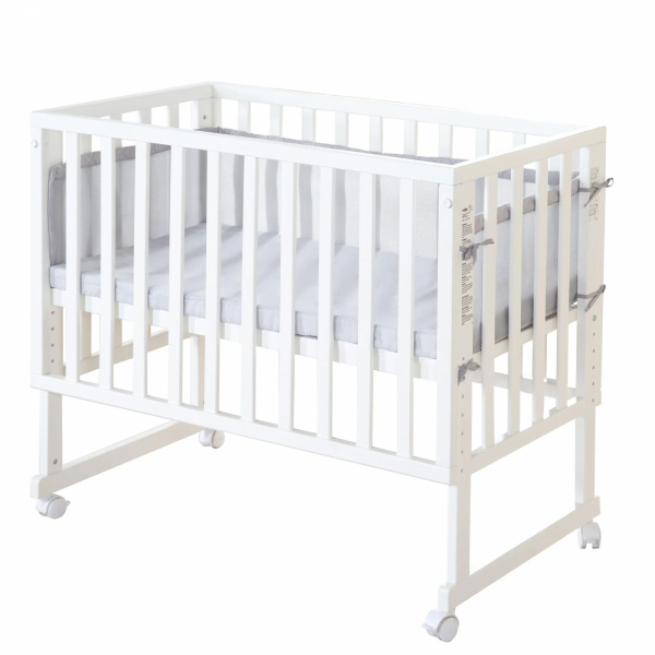 Berceau cododo 3 en 1 bois gris avec matelas et nid Roba
