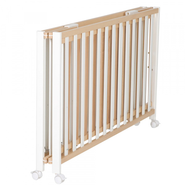 Lit pliant enfant fold up 60x120 cm bois blanc Roba