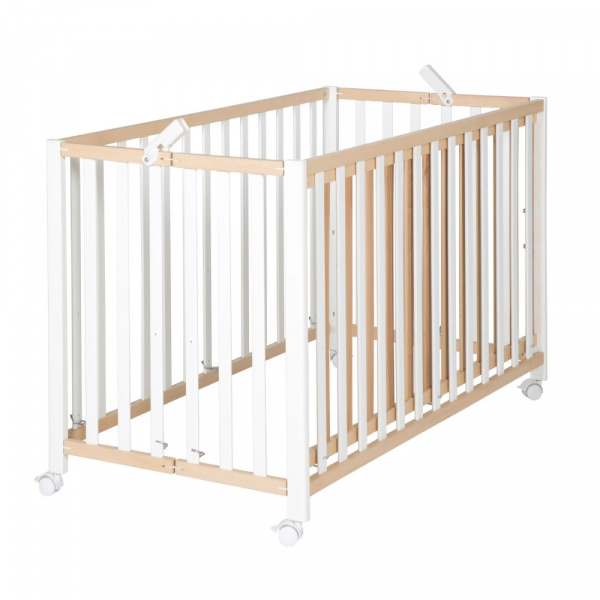 Lit pliant enfant fold up 60x120 cm bois blanc Roba