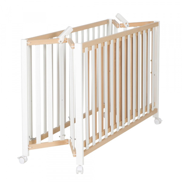Lit pliant enfant fold up 60x120 cm bois blanc Roba