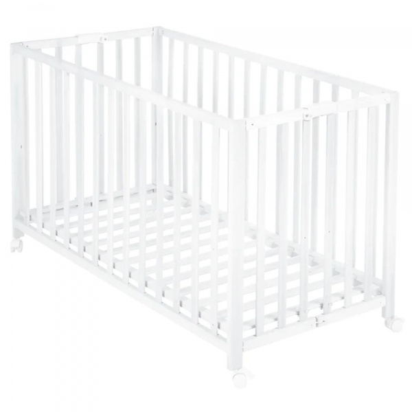 Lit pliant enfant fold up 60x120 cm bois blanc Roba