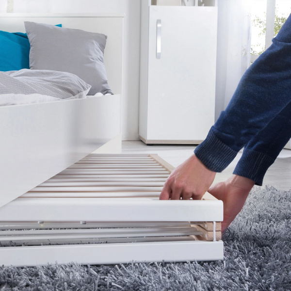 Lit pliant enfant fold up 60x120 cm bois blanc Roba