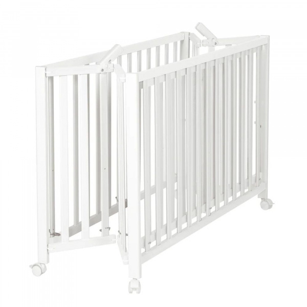 Lit pliant enfant fold up 60x120 cm bois blanc Roba