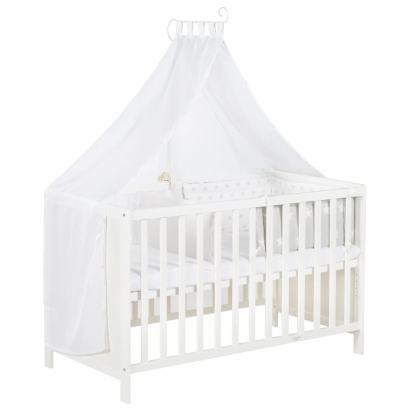 Lit bébé multifonction 60 x 120 cm blanc Roba