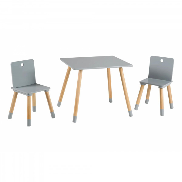 Ensemble table et chaises enfant blanc laqué Roba
