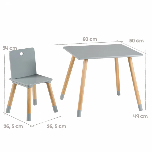 Ensemble table et chaises enfant blanc laqué Roba