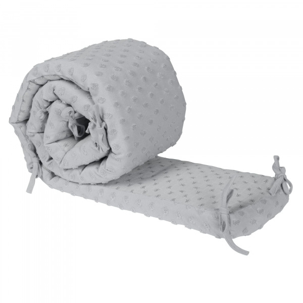 Tour de lit bébé lil planet gris argenté Roba