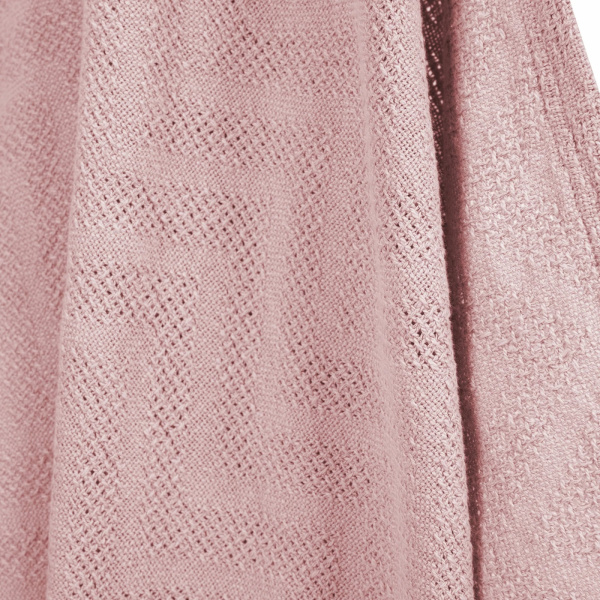 Couverture bébé tricot 80x80 cm rose/mauve Roba