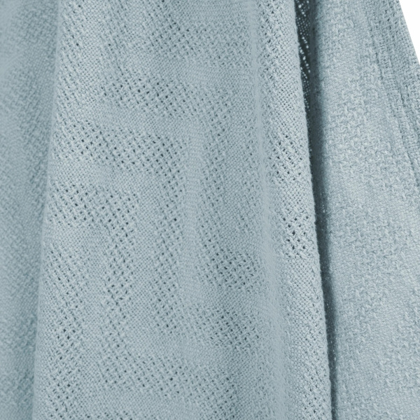 Couverture bébé tricot 80x80 cm bleu ciel Roba