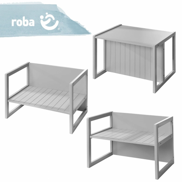 Banc enfant 2 en 1 gris Roba