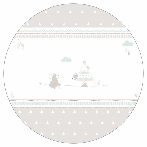 Parc bébé 75 x 100 cm blanc et tapis de parc indibear Roba