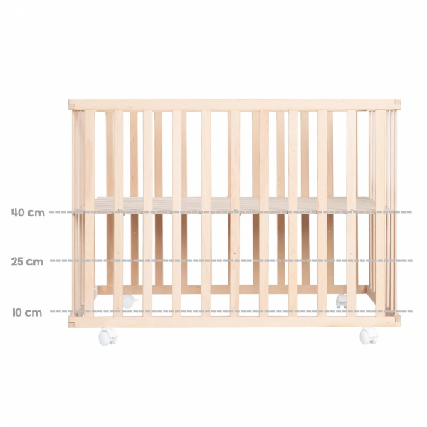 Parc bébé 75 x 100 cm naturel et tapis de parc little stars Roba