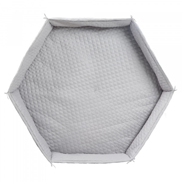 Tapis de parc bébé hexagonal gris argenté Roba