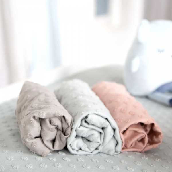 Housse matelas à langer 75 x 85 cm bleu clair Roba