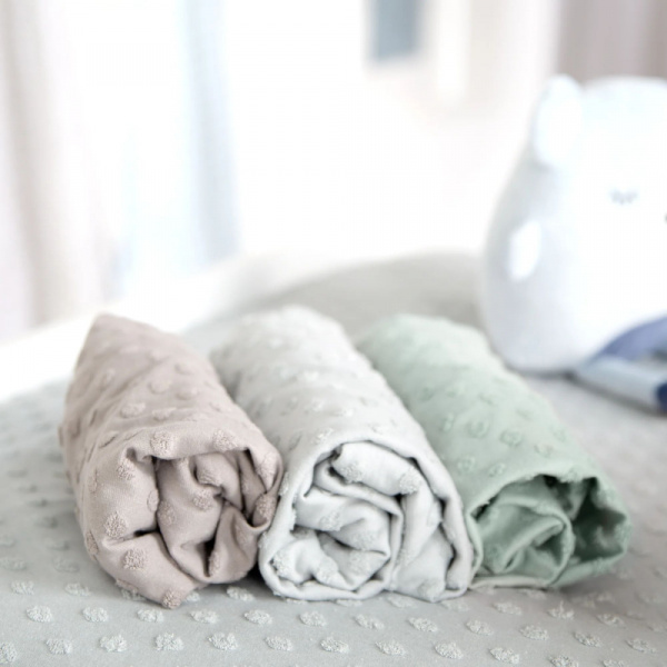 Housse matelas à langer 75 x 85 cm bleu clair Roba