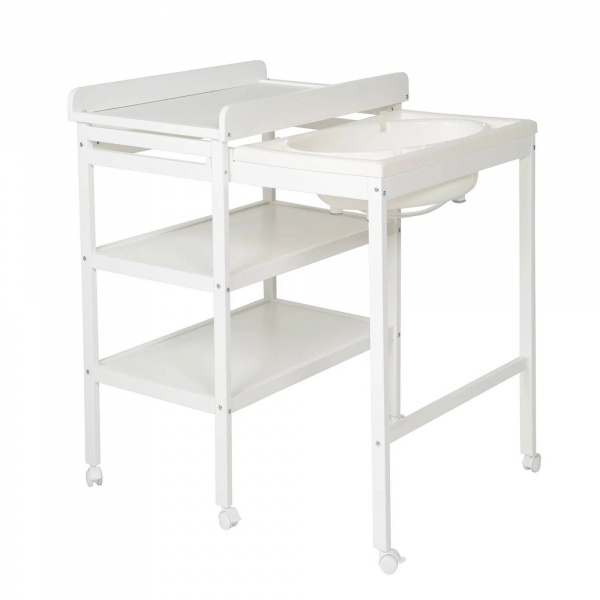 Table à langer avec baignoire baby pool et matelas à langer roba style gris Roba