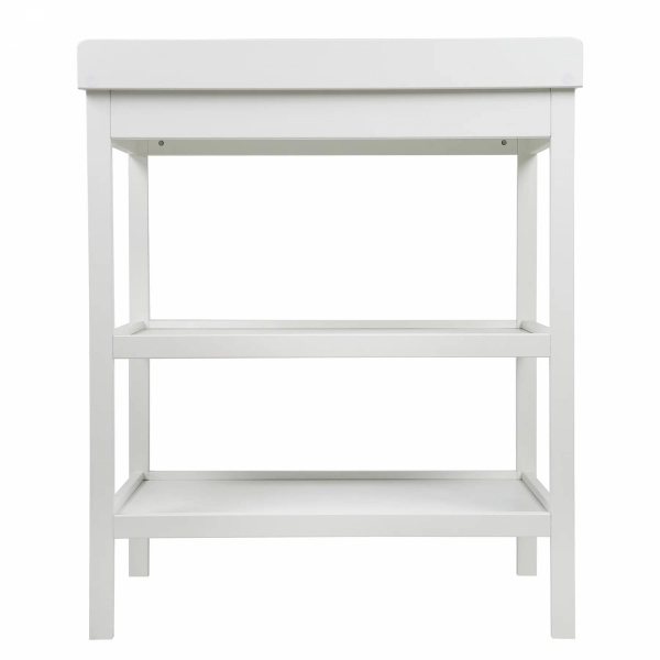 Table à langer bois blanc et matelas à langer gris Roba
