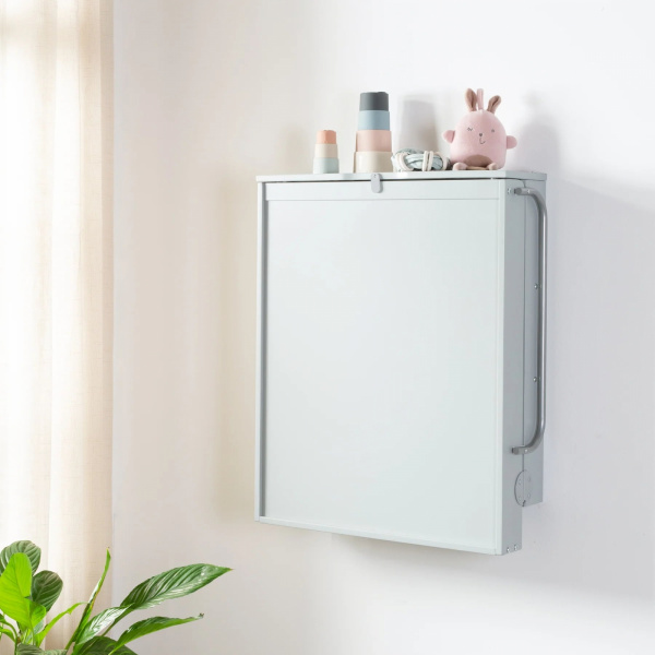 Table à langer murale avec matelas à langer taupe Roba