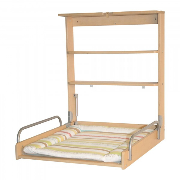 Table à langer murale naturelle avec matelas à langer dschungelbaby Roba