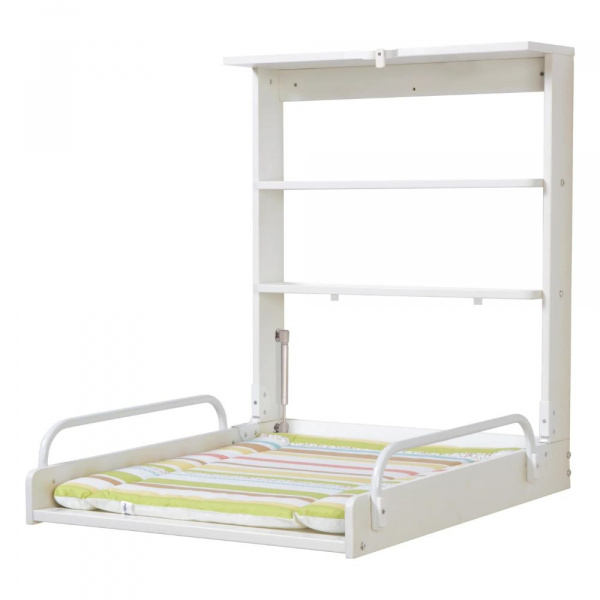 Table à langer murale avec matelas à langer taupe Roba