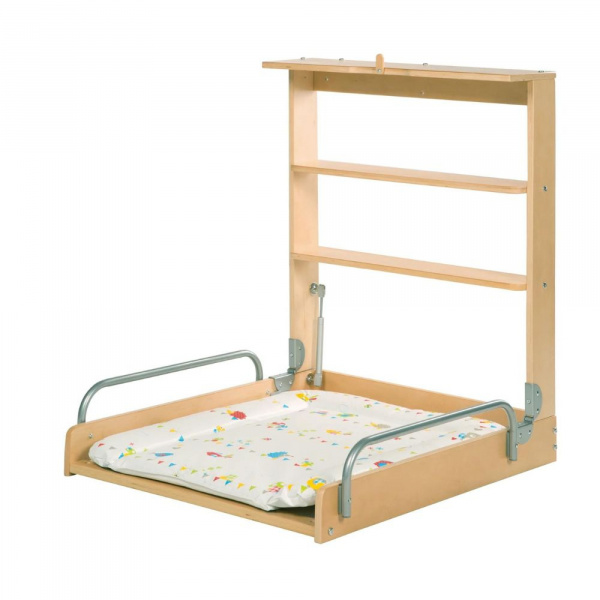 Table à langer murale naturelle avec matelas à langer waldhochzeit Roba