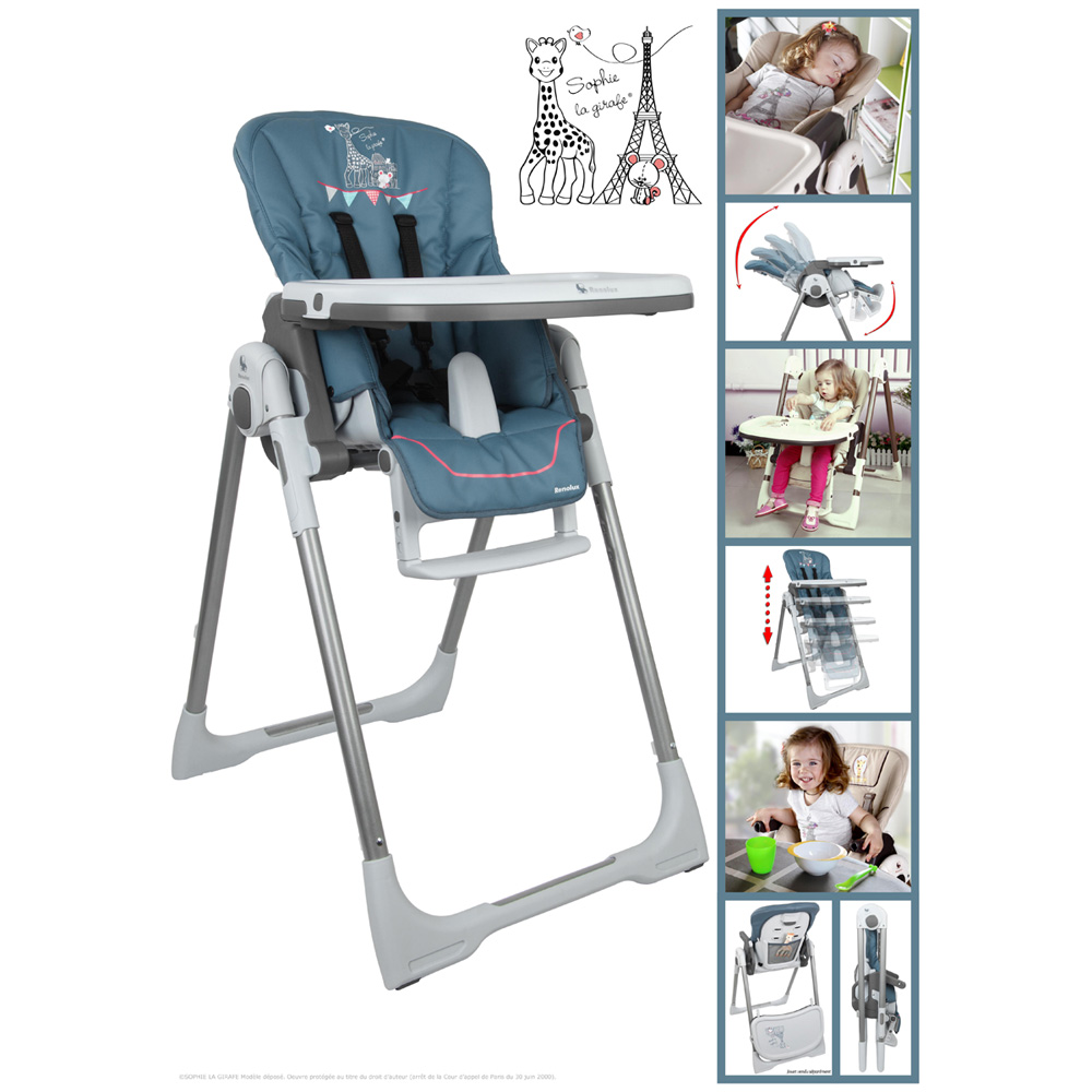 Renolux - Chaise Haute Bébé Vision GRIS Renolux - Idée liste de