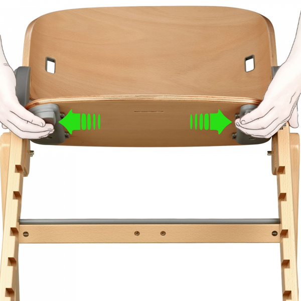 Chaise haute merdio pecan graphite Renolux