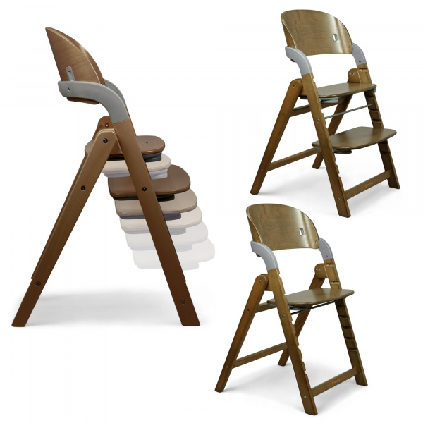 Chaise haute merdio pecan graphite Renolux