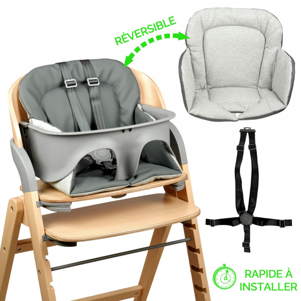 Chaise haute merdio natural graphite Renolux