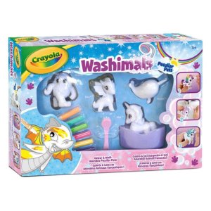 Coffret de 4 figurines animaux unipets à colorier et lavables Crayola