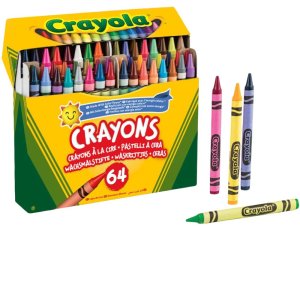 Boîte de 64 crayons gras de couleur avec taille-crayon Crayola